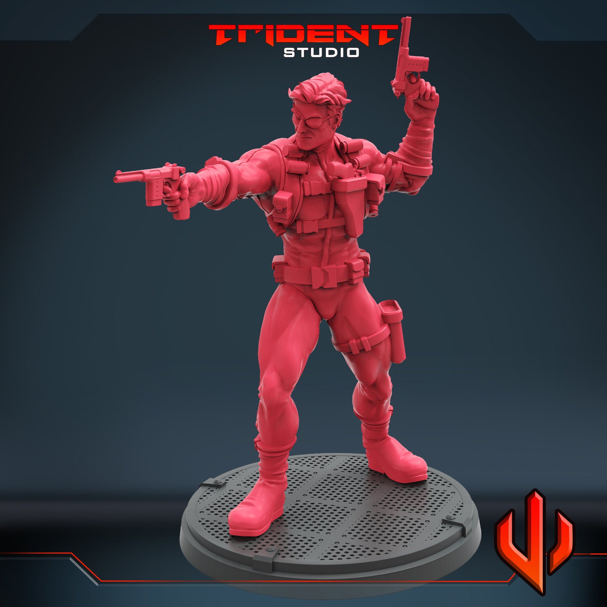 Classic Nick Fury (Fan art sculpted by Trident Studio) (Crisis Protocol Proxy/Alternative)
