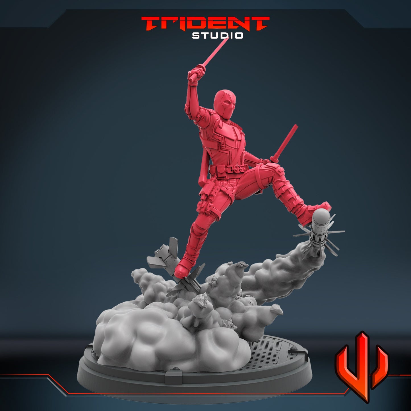 Deadpool 2 (Fan art sculpted by Trident Studio) (Crisis Protocol Proxy/Alternative)