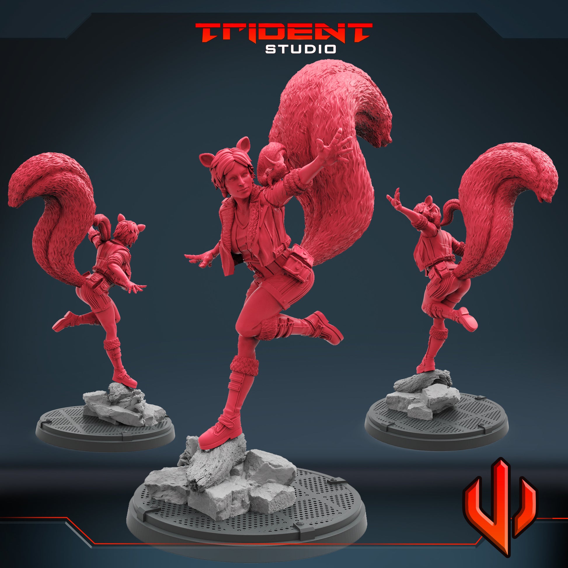 Squirrel Girl (Fan art sculpted by Trident Studio) (Crisis Protocol Proxy/Alternative)