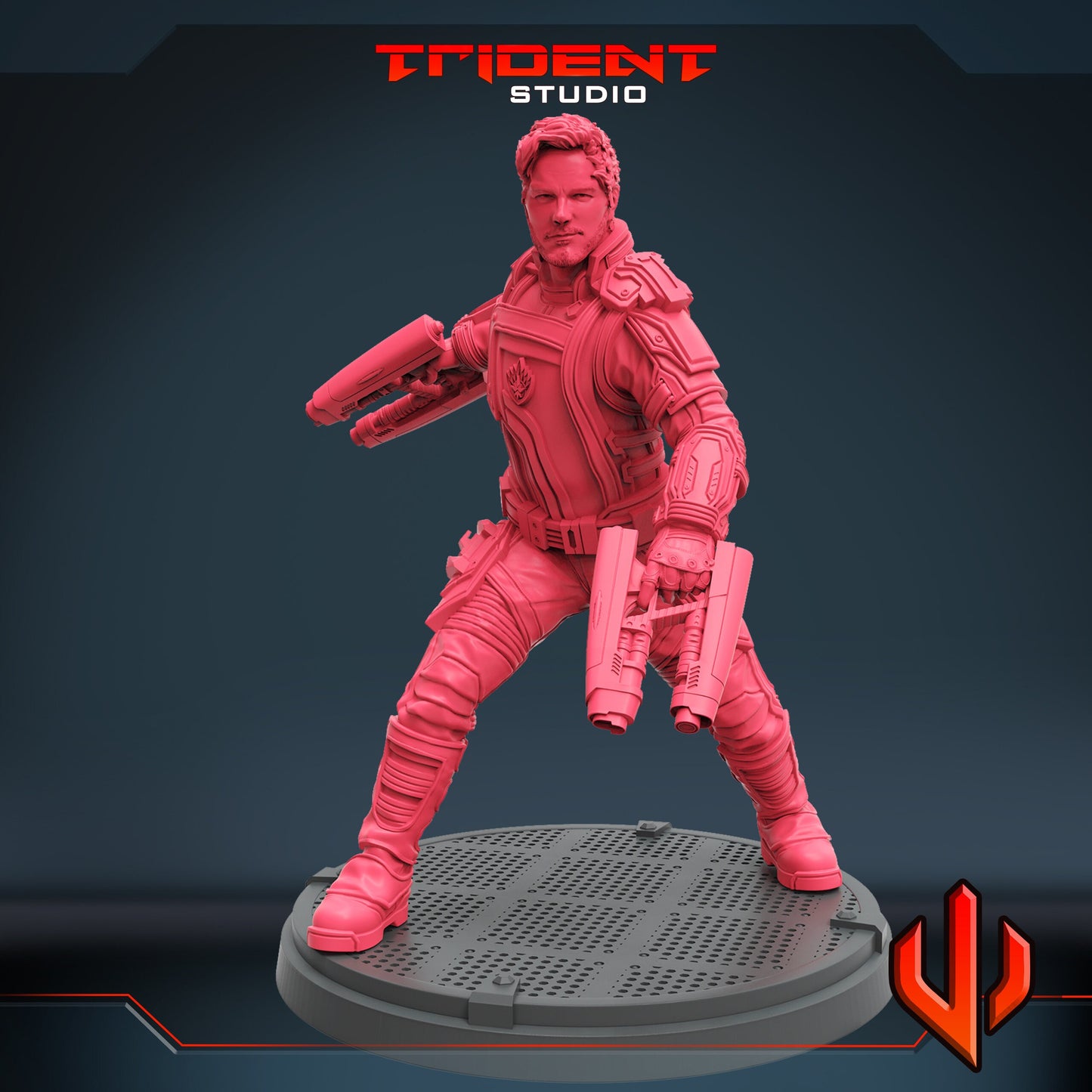 Starlord Vol 3 (Fan art sculpted by Trident Studio) (Crisis Protocol Proxy/Alternative)