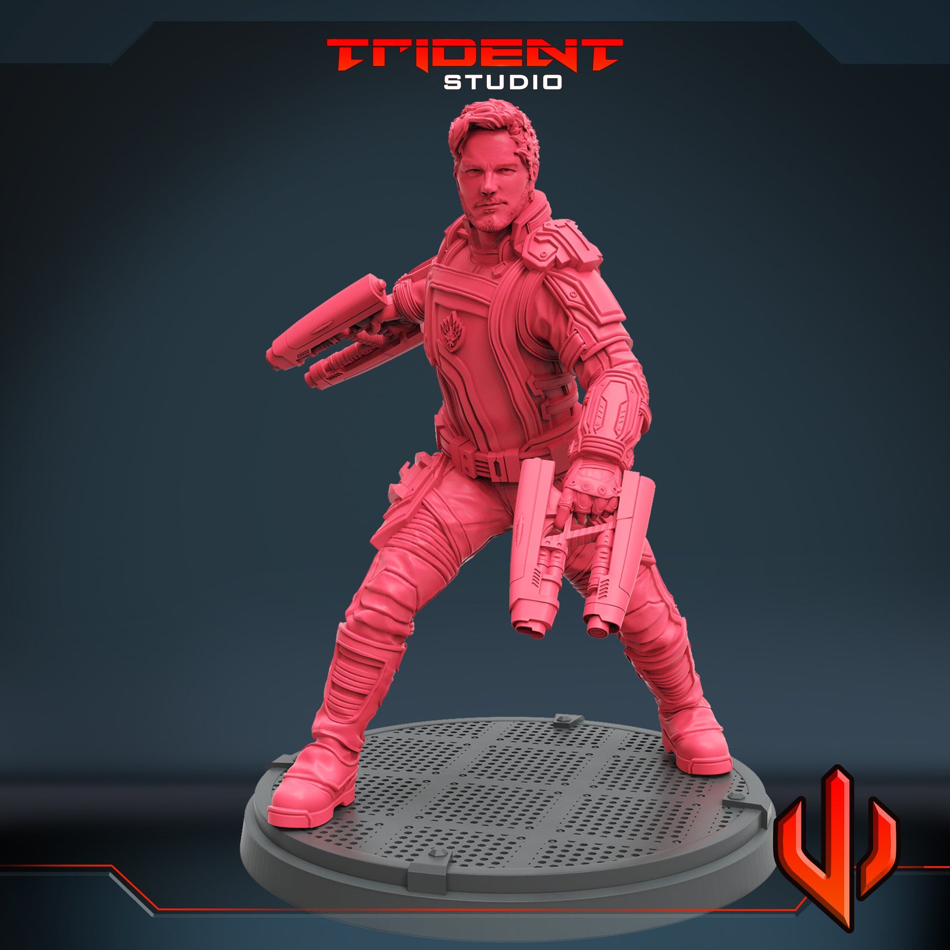 Starlord Vol 3 (Fan art sculpted by Trident Studio) (Crisis Protocol Proxy/Alternative)