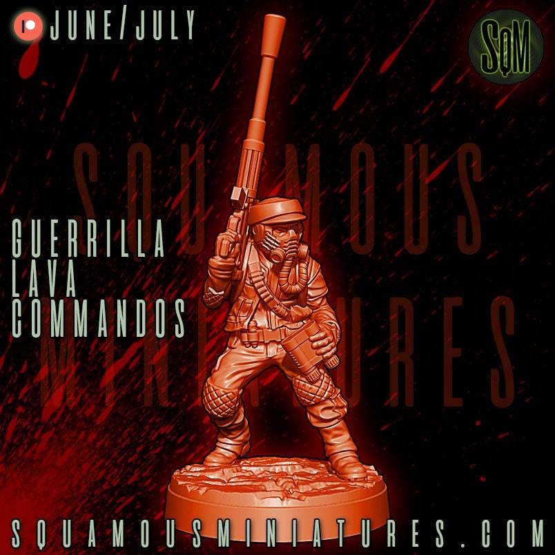 Guerrilla Lava Commandos - set of 7 (Sculpted by Squamous Miniatures)