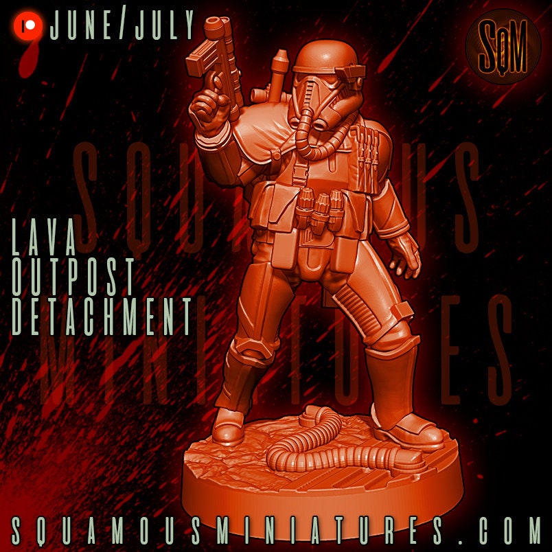 Lava Outpost Detachment - Set of 8 (Sculpted by Squamous Miniatures)