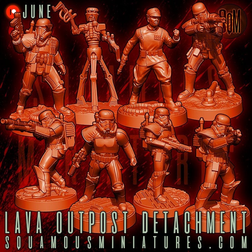Lava Outpost Detachment - Set of 8 (Sculpted by Squamous Miniatures)