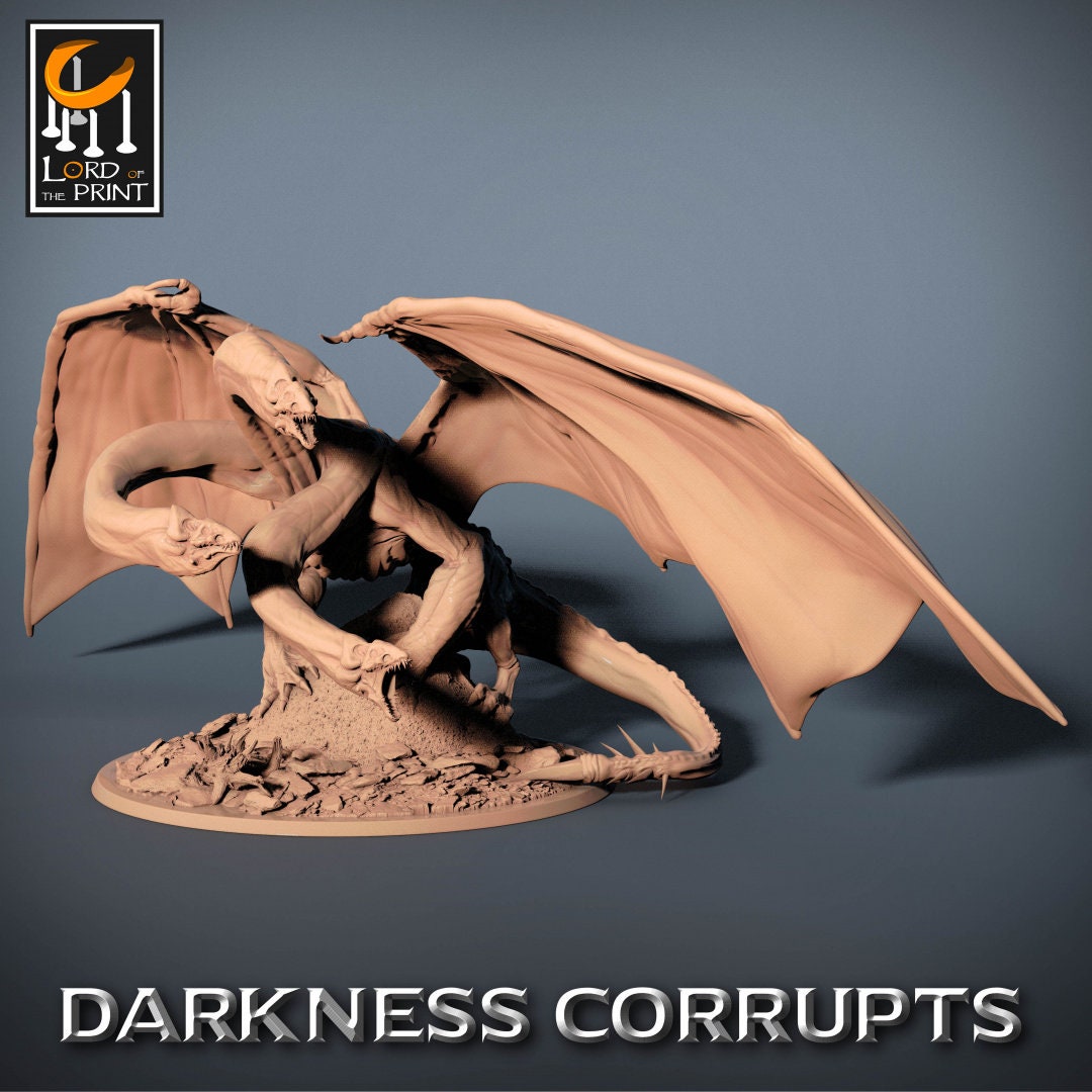 Darknight Hydra Dragon (sculpted by Lord of the Print)