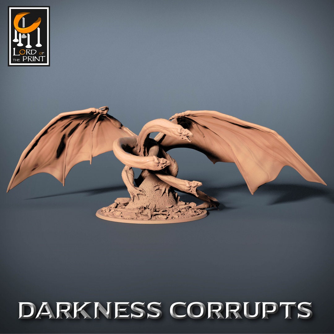 Darknight Hydra Dragon (sculpted by Lord of the Print)
