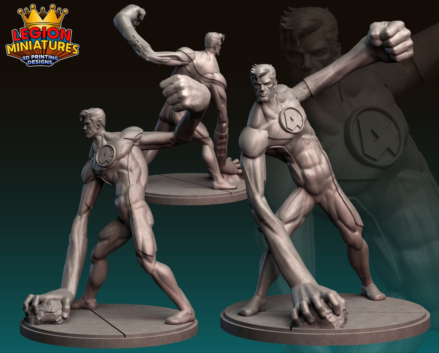 Mr Fantastic Fan Art 40mm Miniature (Sculpted by Legion Miniatures) (Crisis Protocol Proxy/Alternative)