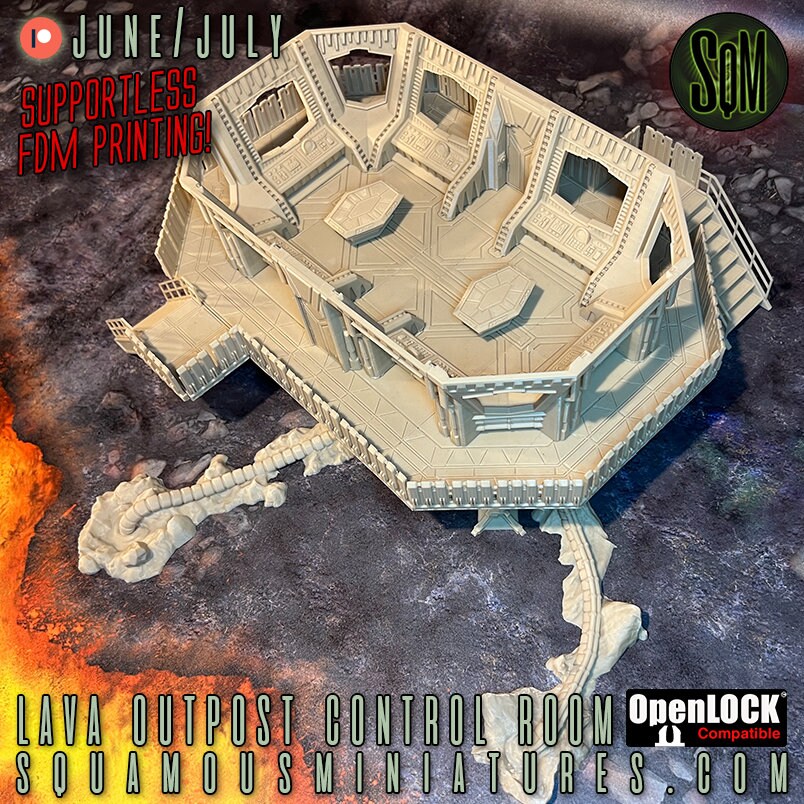 Lava Outpost Control Room (Sculpted by Squamous Miniatures)