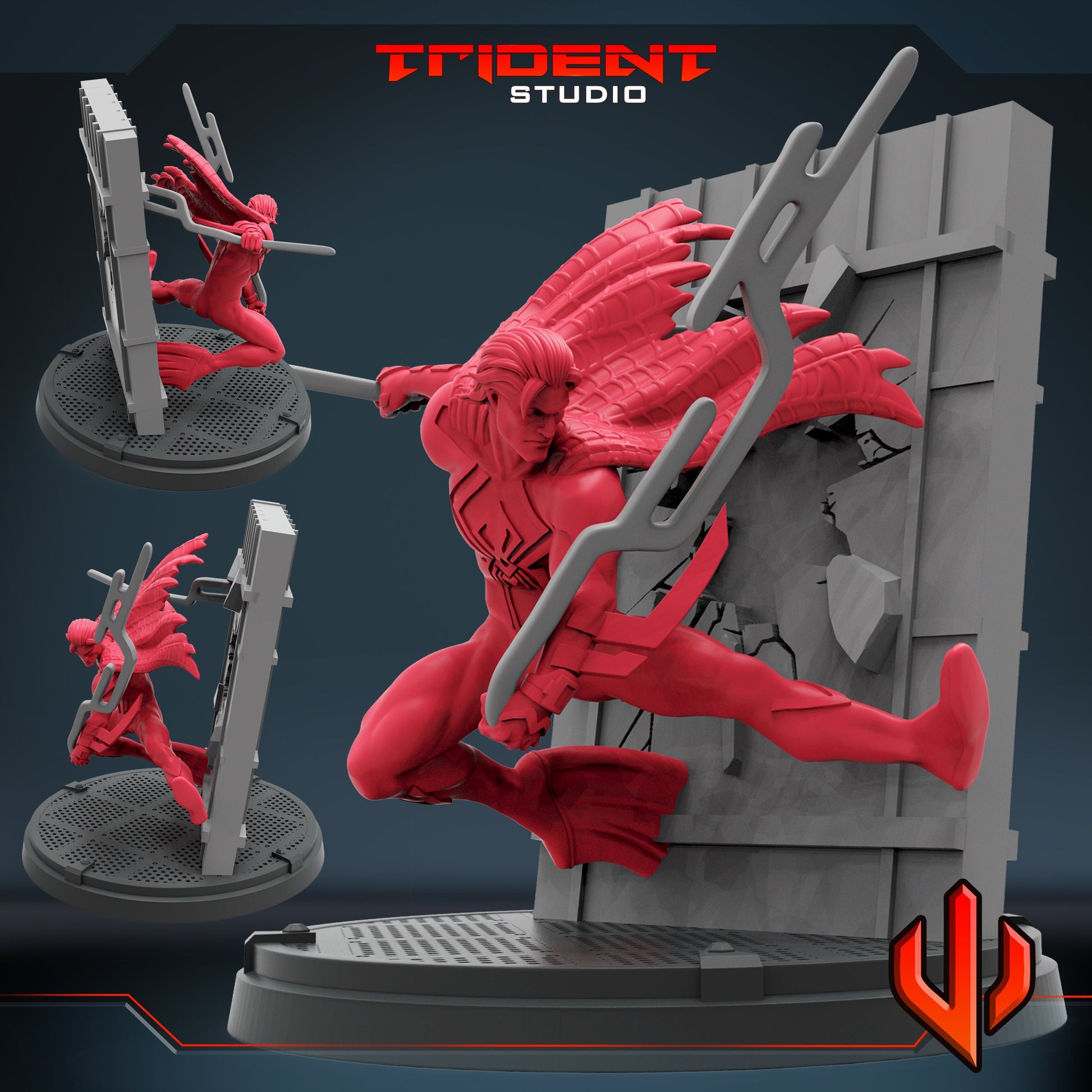 Spider-Man Miguel O'Hara (Fan art sculpted by Trident Studio) (Crisis Protocol Proxy/Alternative)