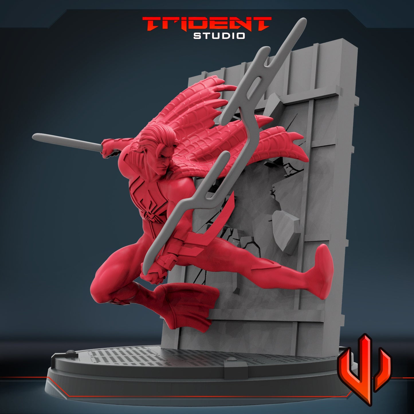 Spider-Man Miguel O'Hara (Fan art sculpted by Trident Studio) (Crisis Protocol Proxy/Alternative)