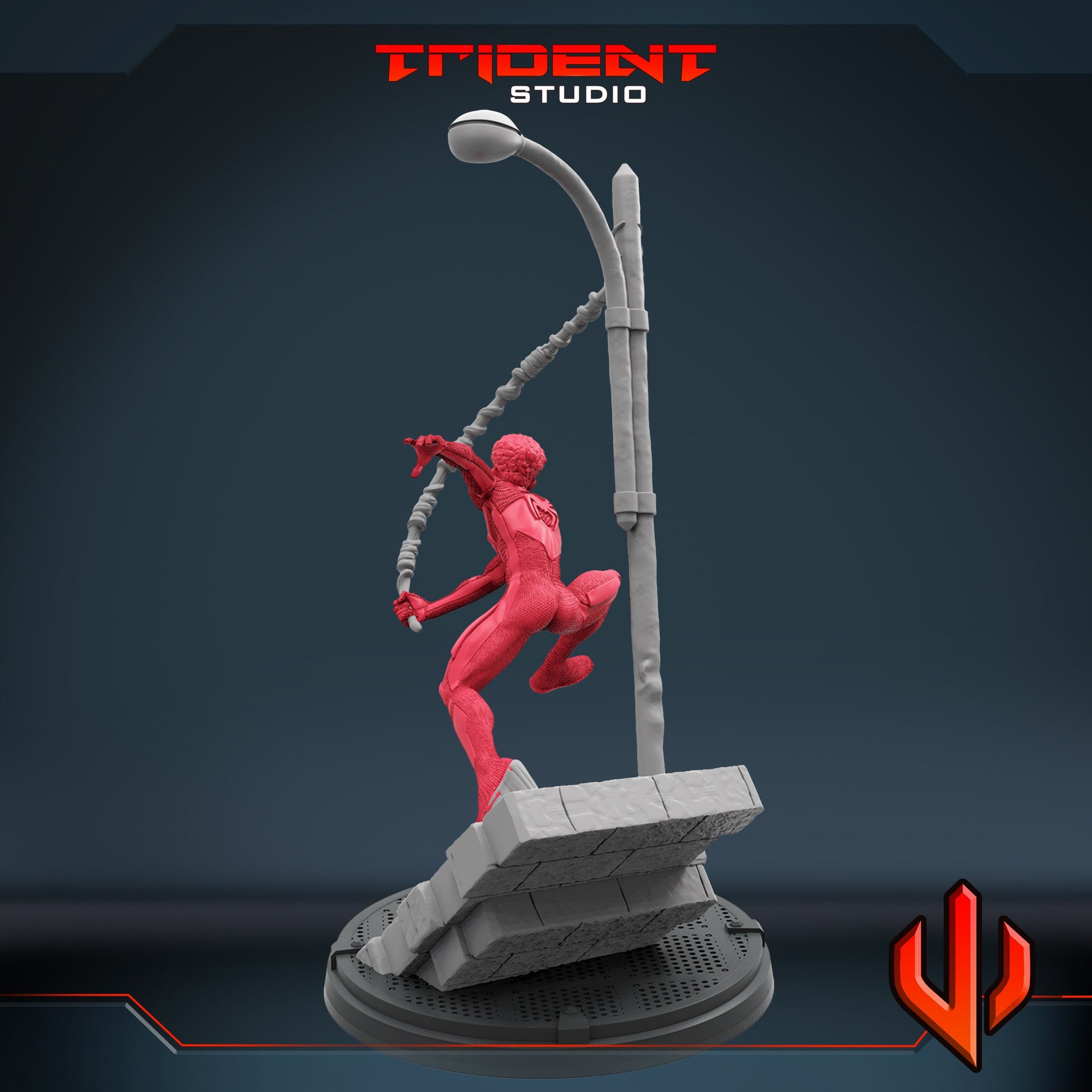 Spider-Man Miles Morales (Fan art sculpted by Trident Studio) (Crisis Protocol Proxy/Alternative)