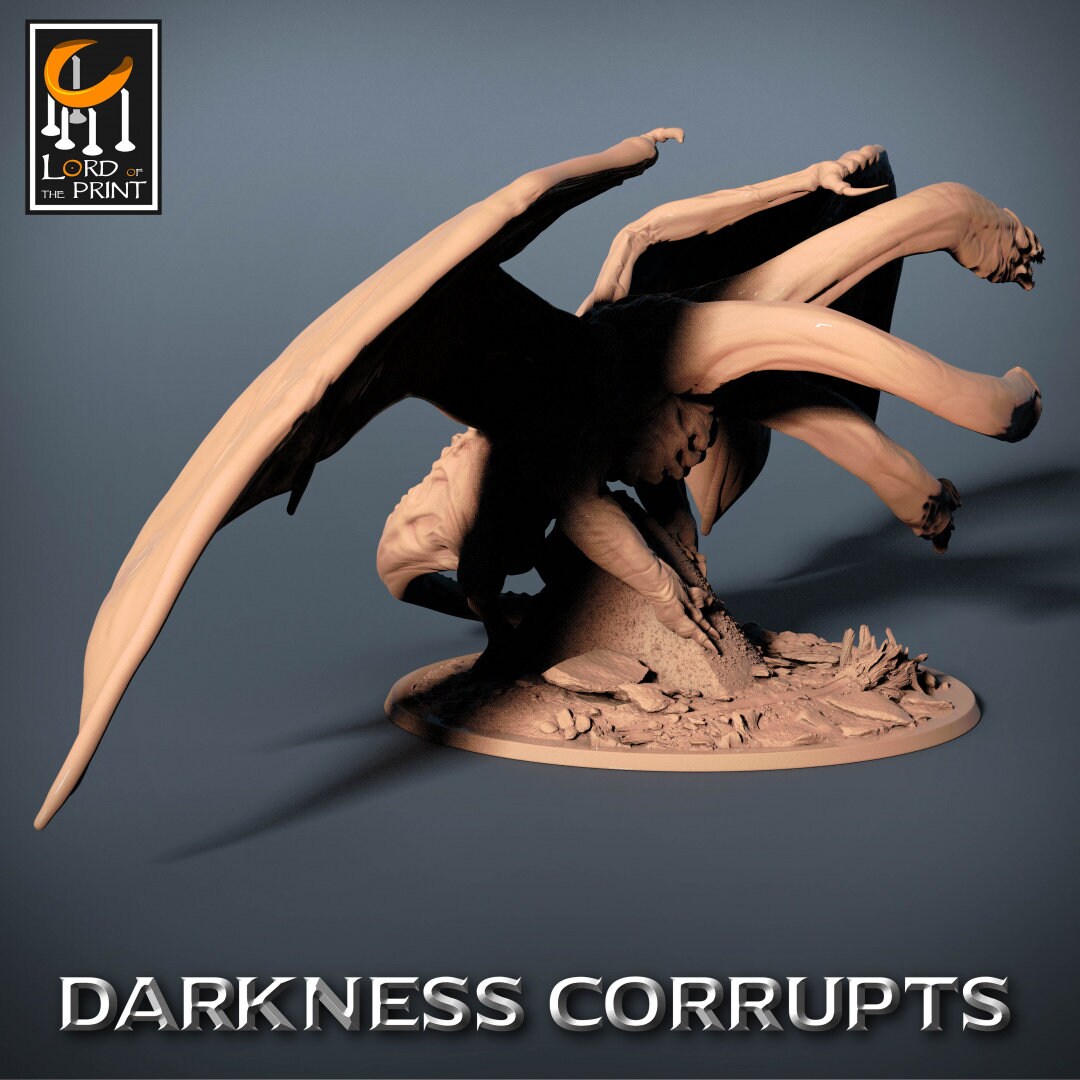 Darknight Hydra Dragon (sculpted by Lord of the Print)