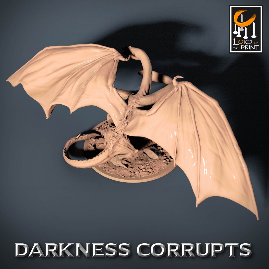 Darknight Hydra Dragon (sculpted by Lord of the Print)