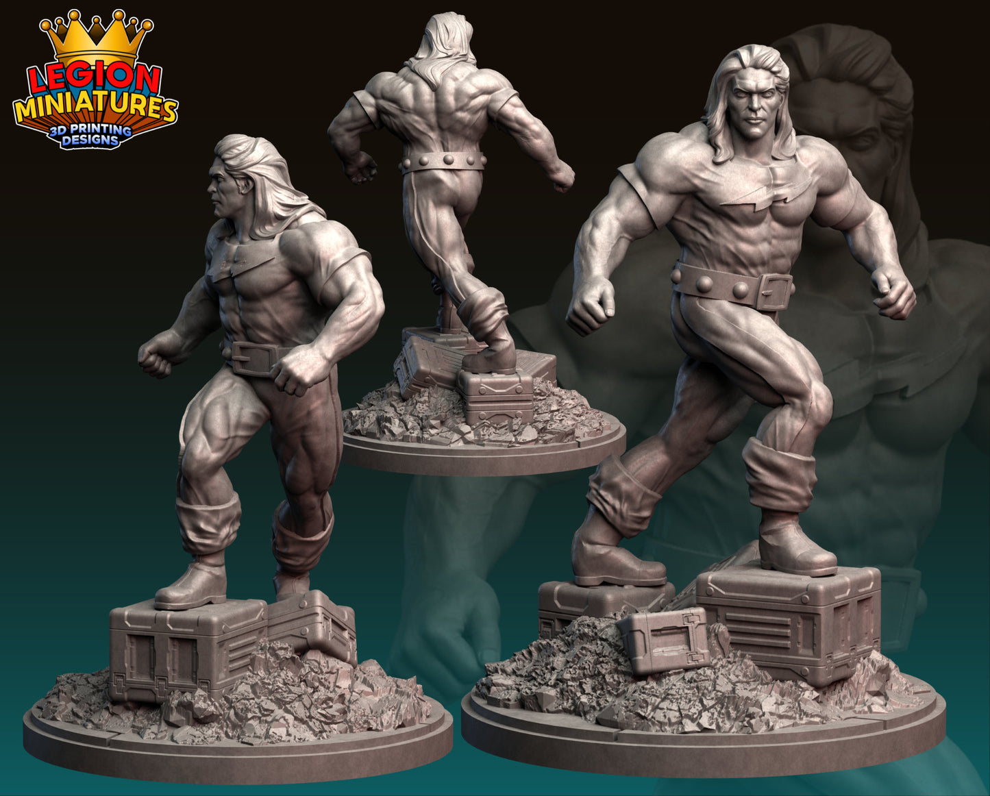 Samson Fan Art 40mm Miniature (Sculpted by Legion Miniatures) (Crisis Protocol Proxy/Alternative)
