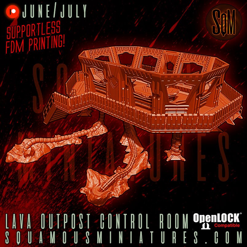 Lava Outpost Control Room (Sculpted by Squamous Miniatures)