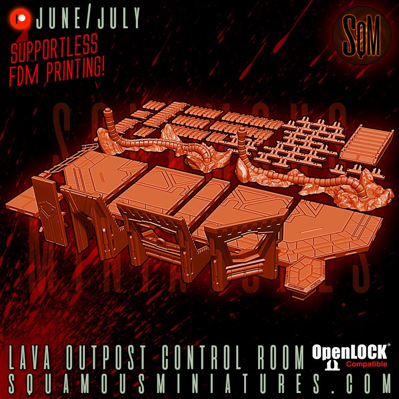 Lava Outpost Control Room (Sculpted by Squamous Miniatures)