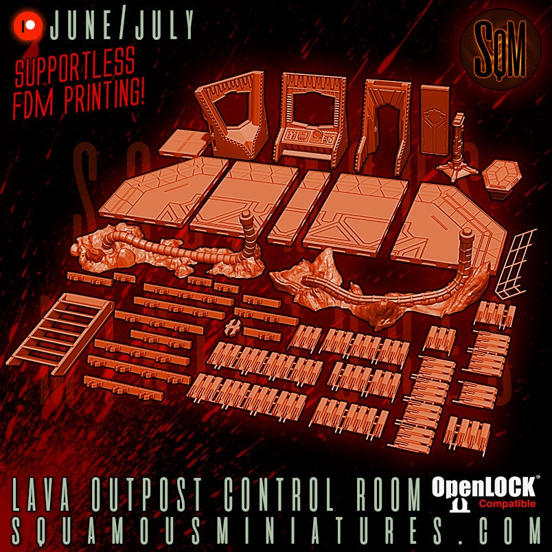 Lava Outpost Control Room (Sculpted by Squamous Miniatures)