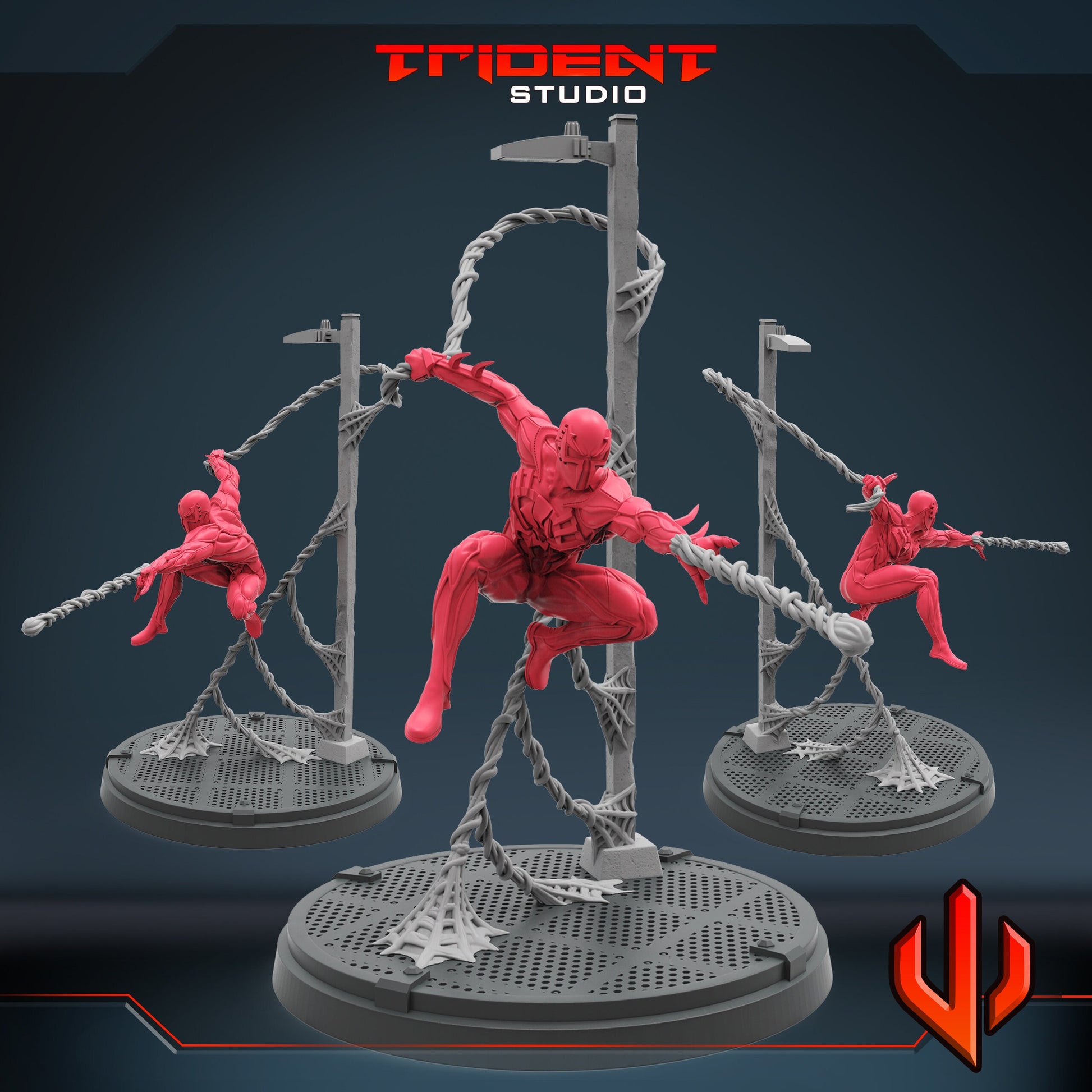 Spider-Man Dark (Fan art sculpted by Trident Studio) (Crisis Protocol Proxy/Alternative)