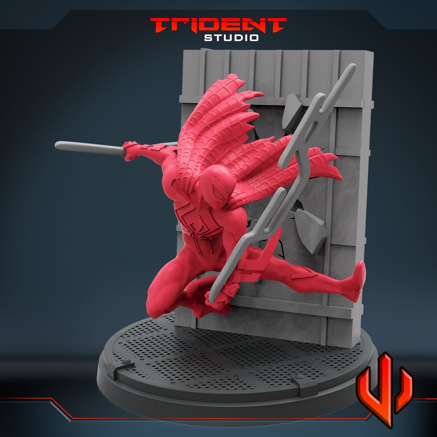 Spider-Man Miguel O'Hara (Fan art sculpted by Trident Studio) (Crisis Protocol Proxy/Alternative)