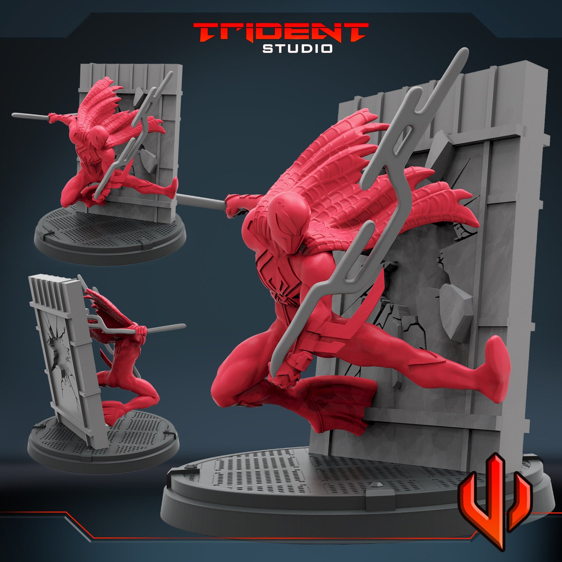 Spider-Man Miguel O'Hara (Fan art sculpted by Trident Studio) (Crisis Protocol Proxy/Alternative)