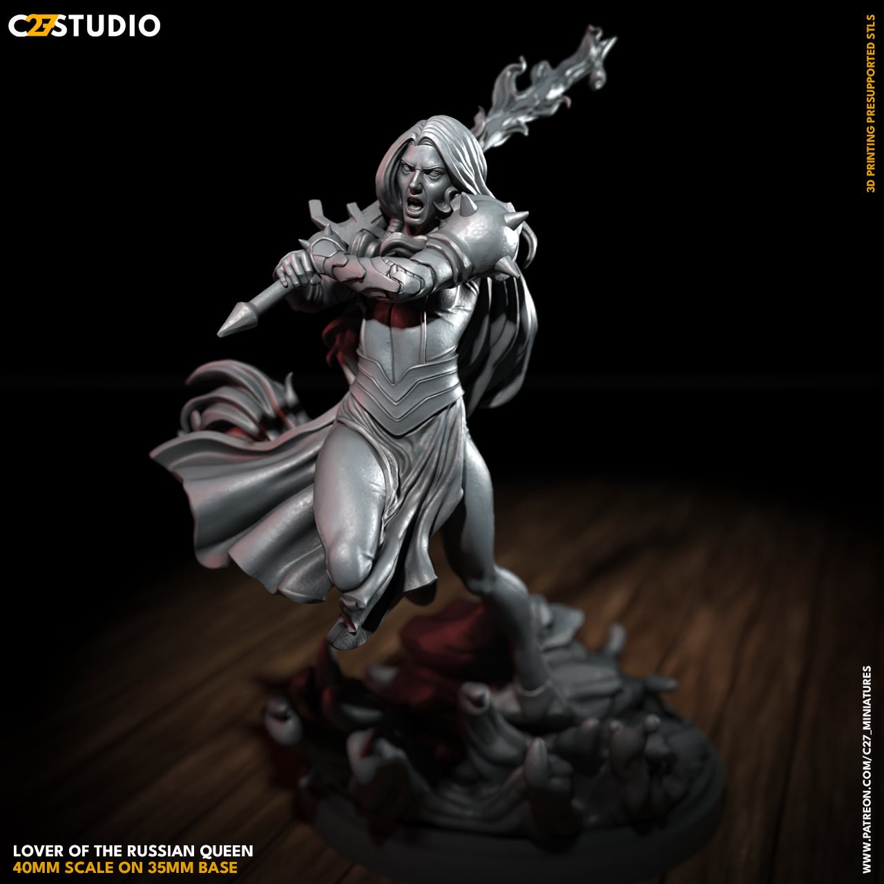 Rasputin IV / Lover of the Russian Queen 40mm miniature (sculpted by C27 collectibles) (Crisis Protocol Proxy/Alternative)