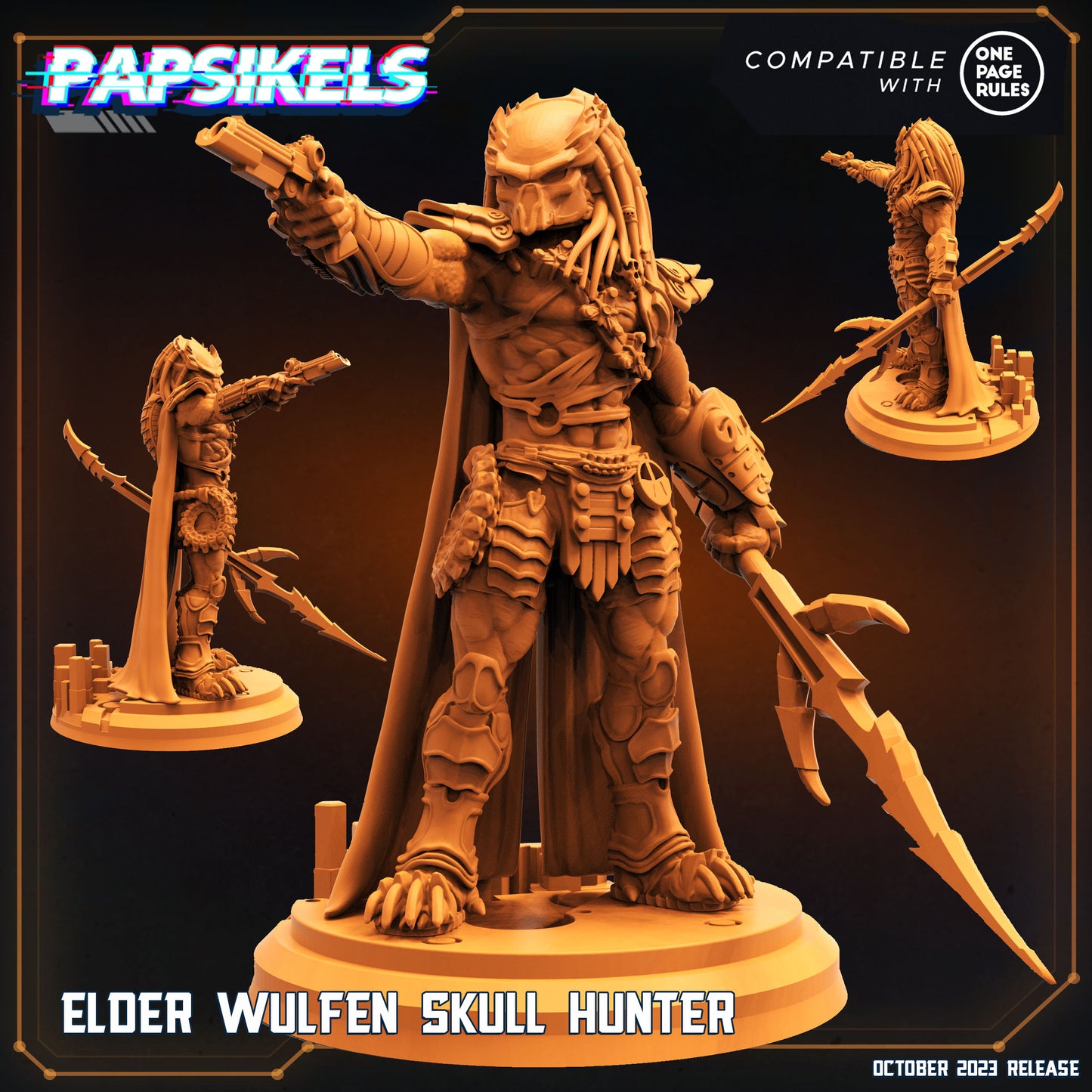 Elder Wulfen Skull Hunter - Predator Fan Art (sculpted by Papsikels)