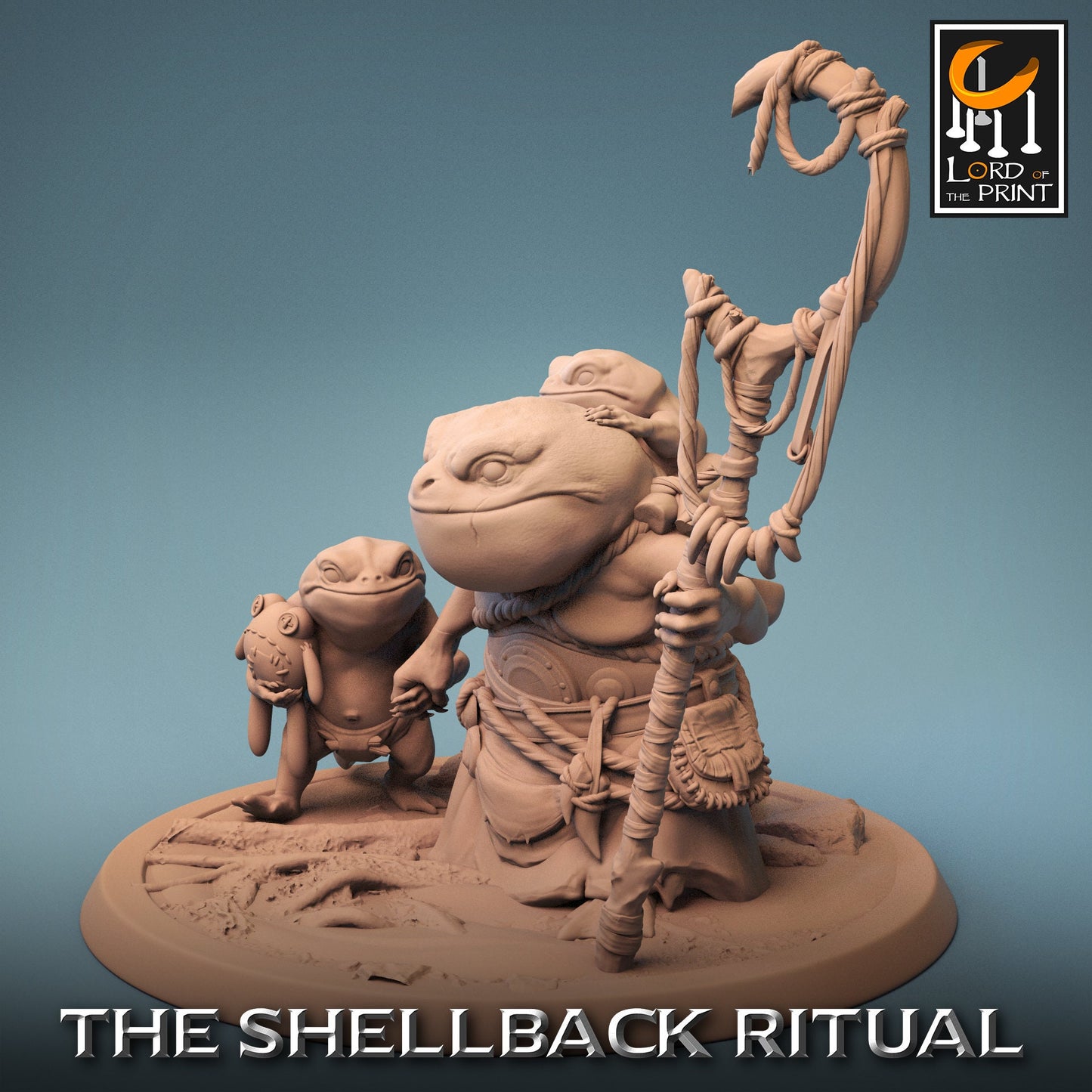 Croaker Walk with Babies - (Sculpted by Lord of the Print)