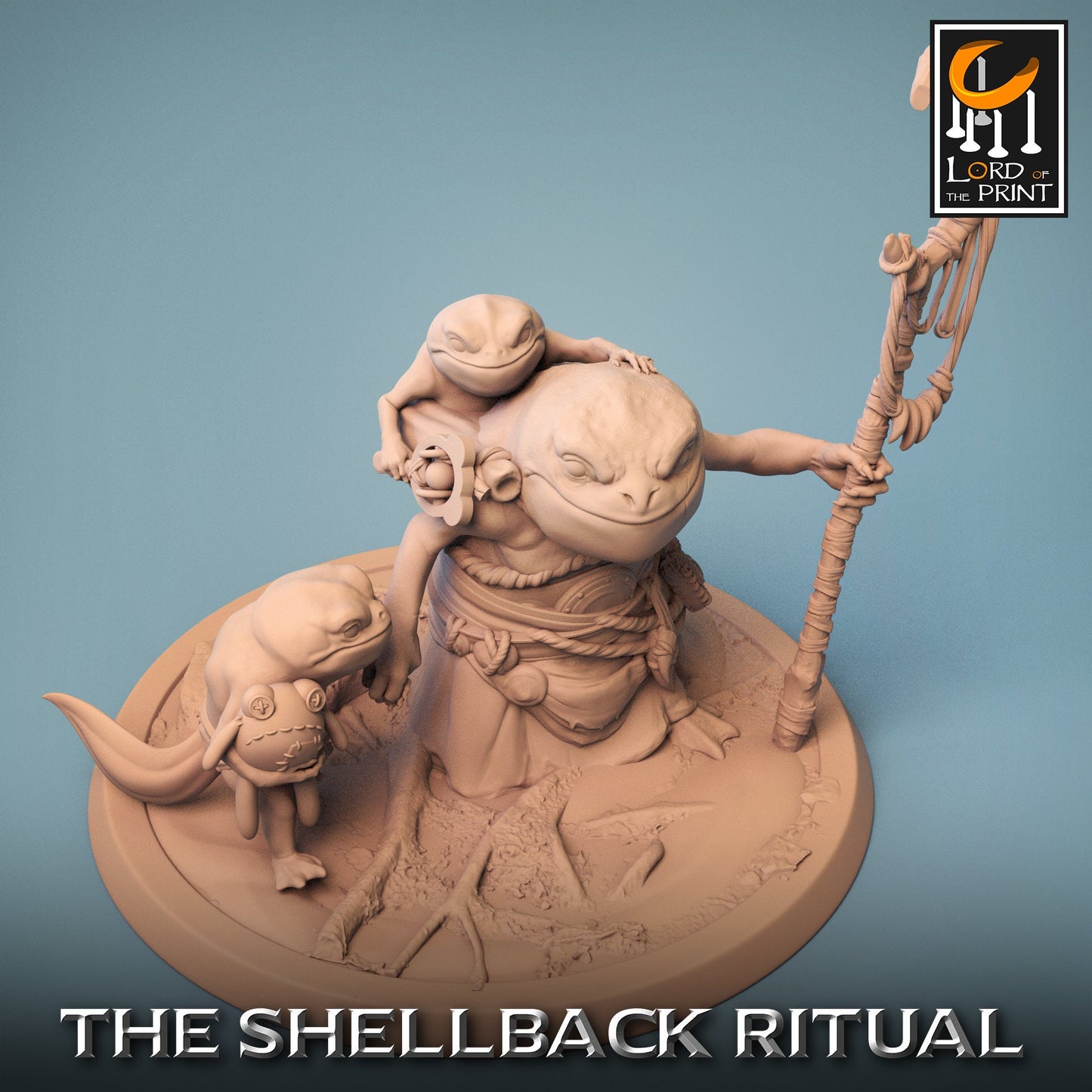 Croaker Walk with Babies - (Sculpted by Lord of the Print)