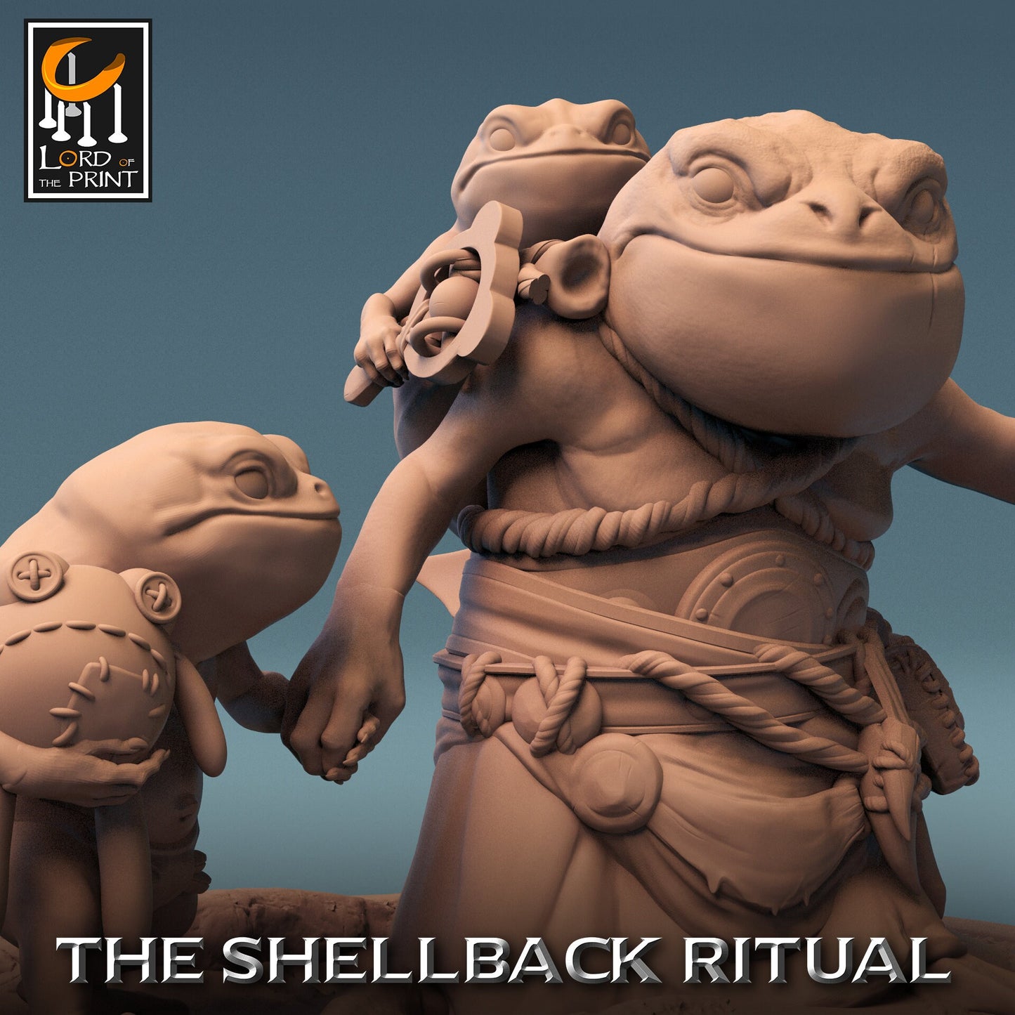 Croaker Walk with Babies - (Sculpted by Lord of the Print)