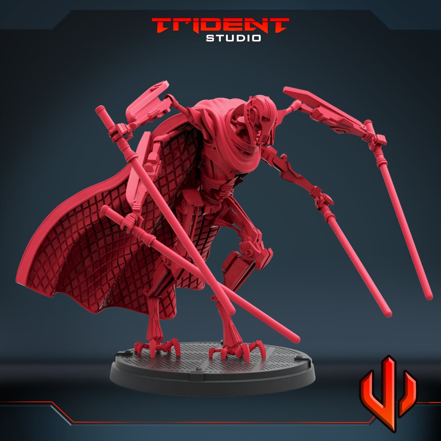 General Grievous B (Fan art sculpted by Trident Studio) (Crisis Protocol Proxy/Alternative)