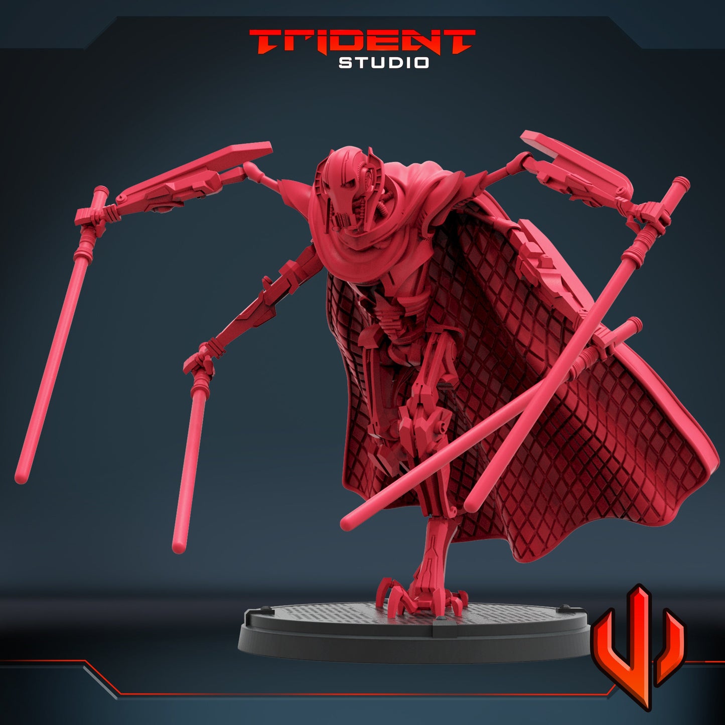 General Grievous B (Fan art sculpted by Trident Studio) (Crisis Protocol Proxy/Alternative)