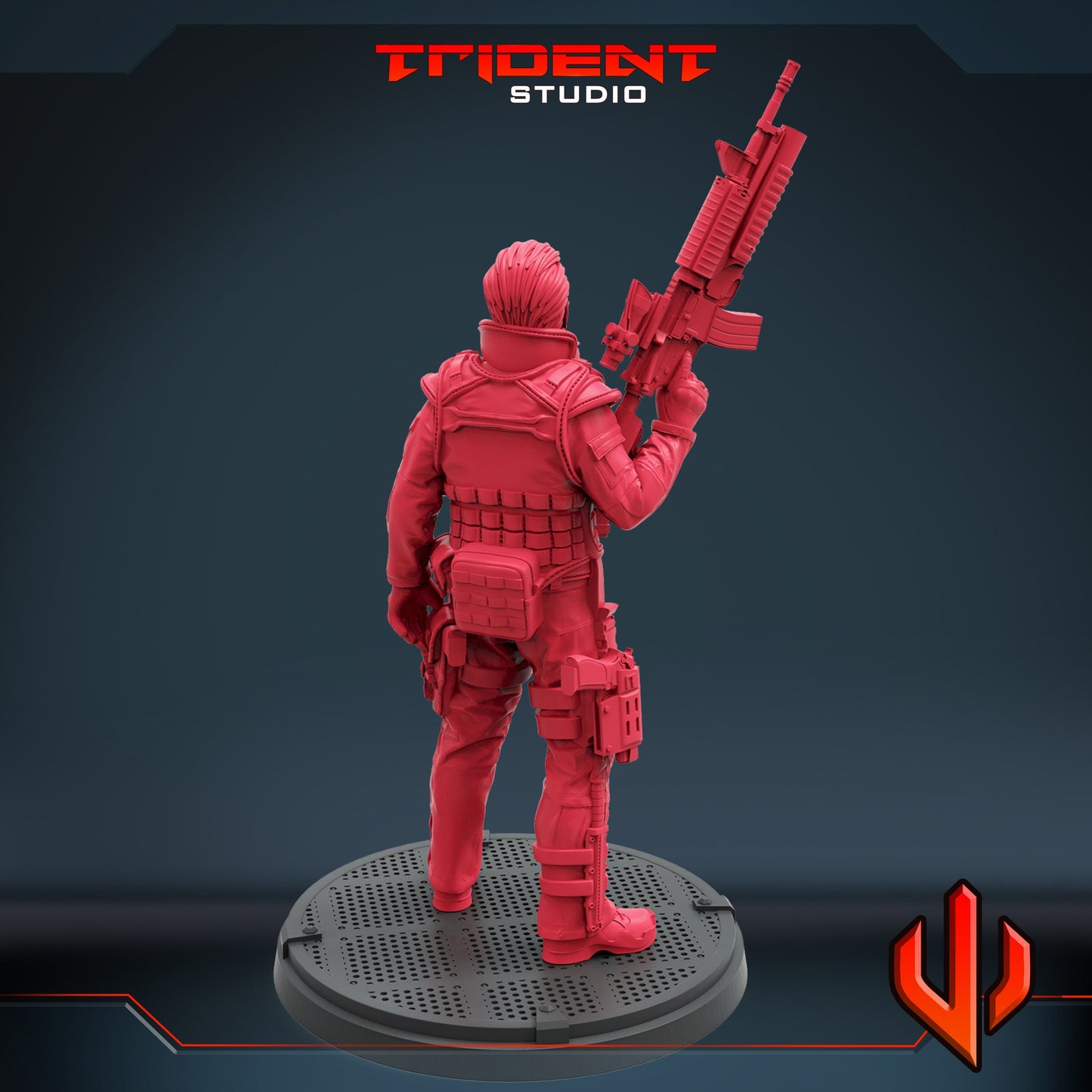 Punisher Warzone A (Fan art sculpted by Trident Studio) (Crisis Protocol Proxy/Alternative)