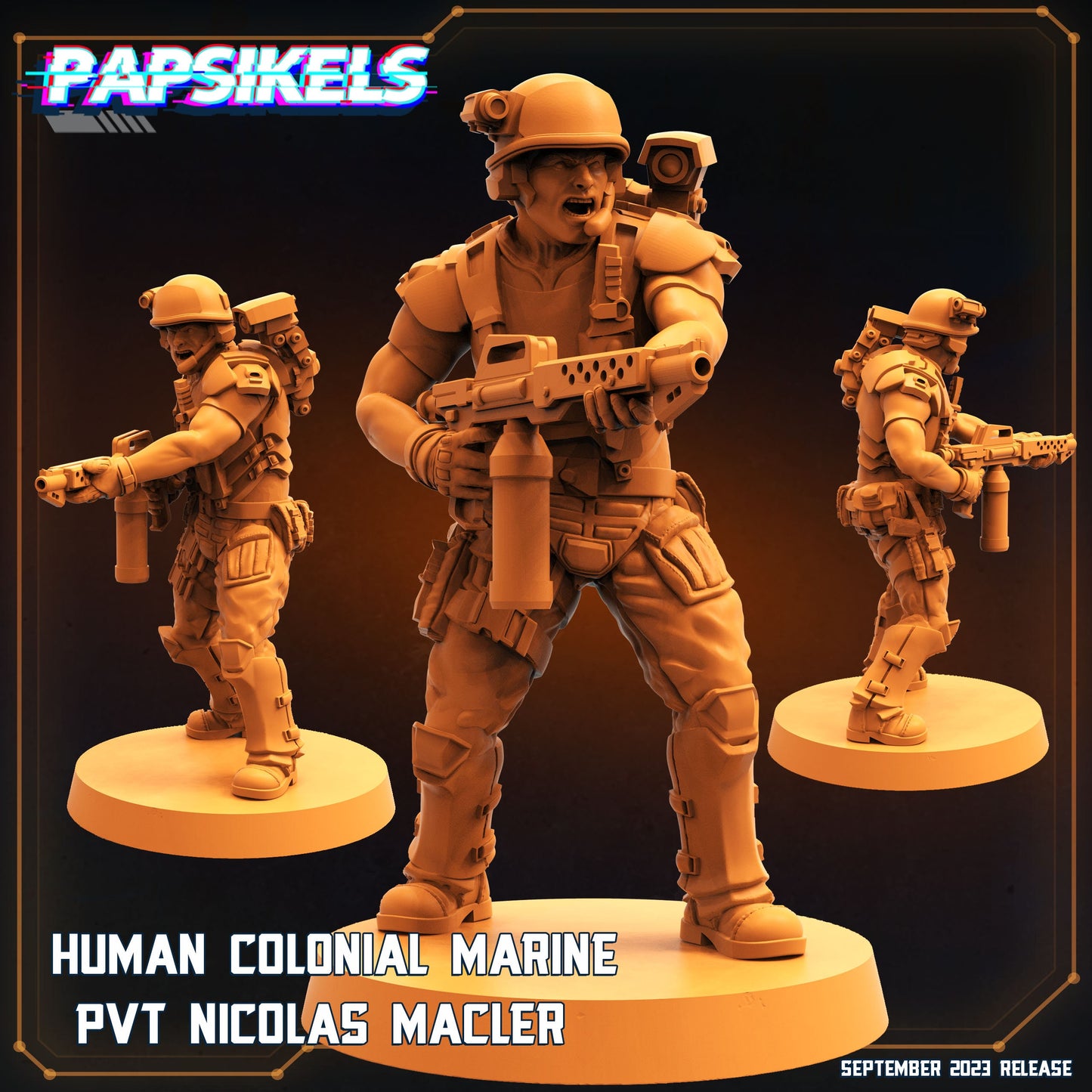 Human Colonial Marine Pvt Nicolas Macler (sculpted by Papsikels)