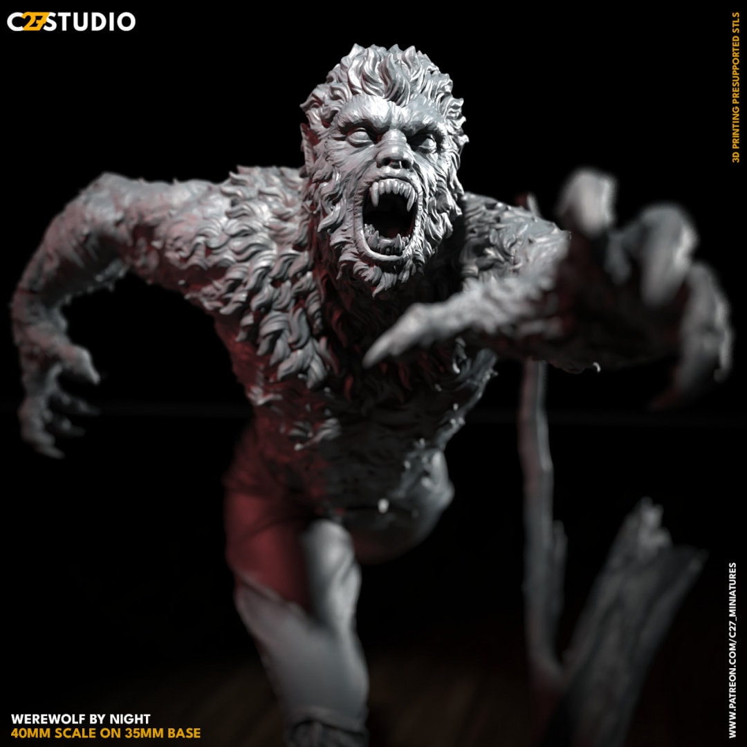 Werewolf By Night / Team Jacob 40mm miniature (Fan Art sculpted by C27 collectibles) (Crisis Protocol Proxy/Alternative)