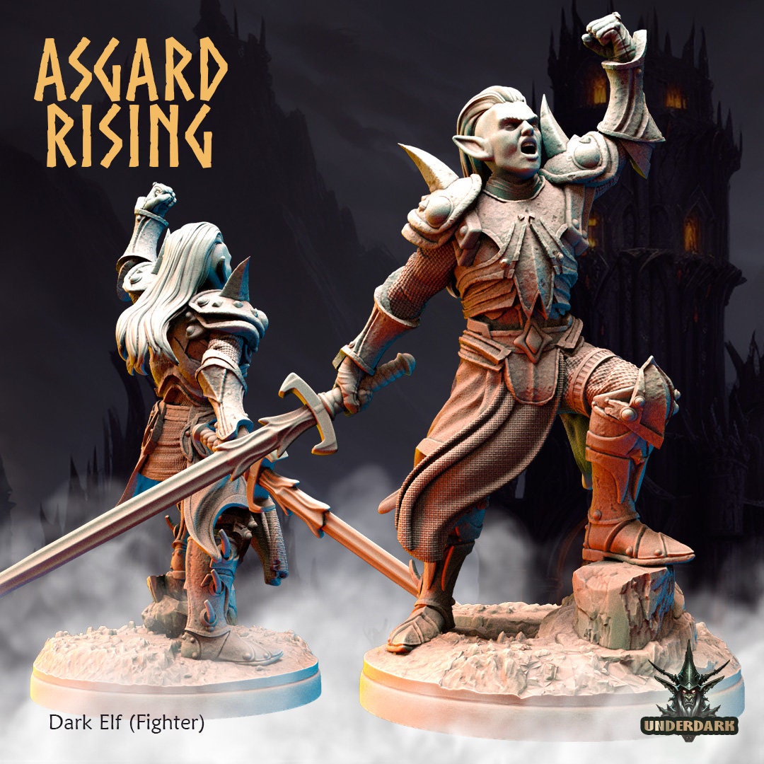 Dark Elf Fighter (sculpted by Asgard Rising)