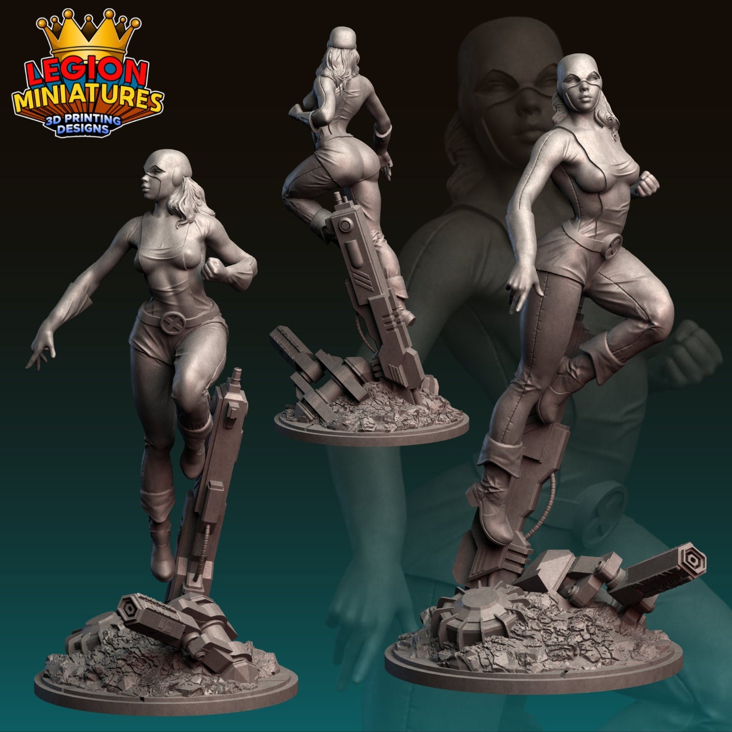 Jean Classic - Fan-Art 40mm Miniature (Sculpted by Legion Miniatures) (Crisis Protocol Proxy/Alternative)