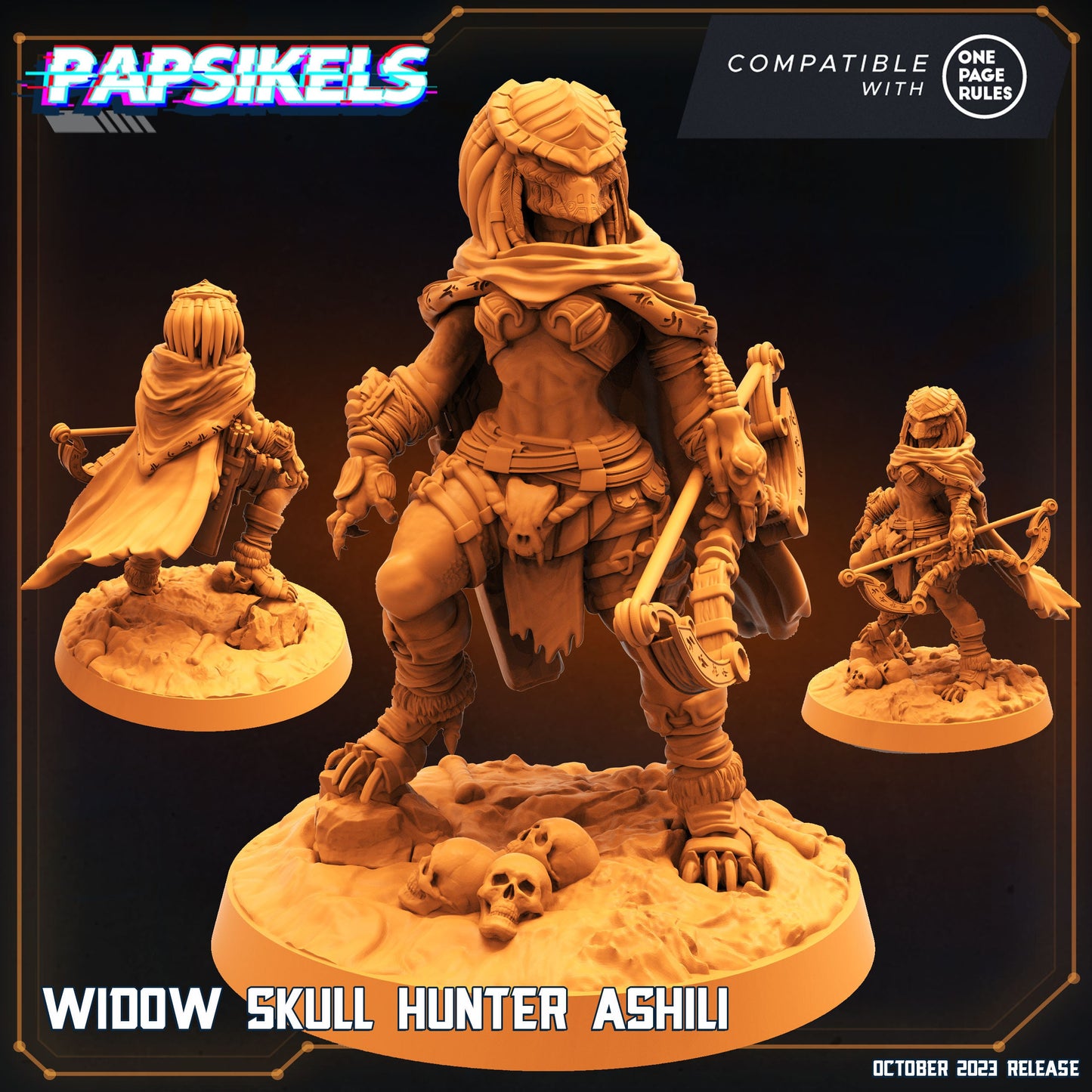 Widow Skull Hunter Ashili - Predator Fan Art (sculpted by Papsikels)
