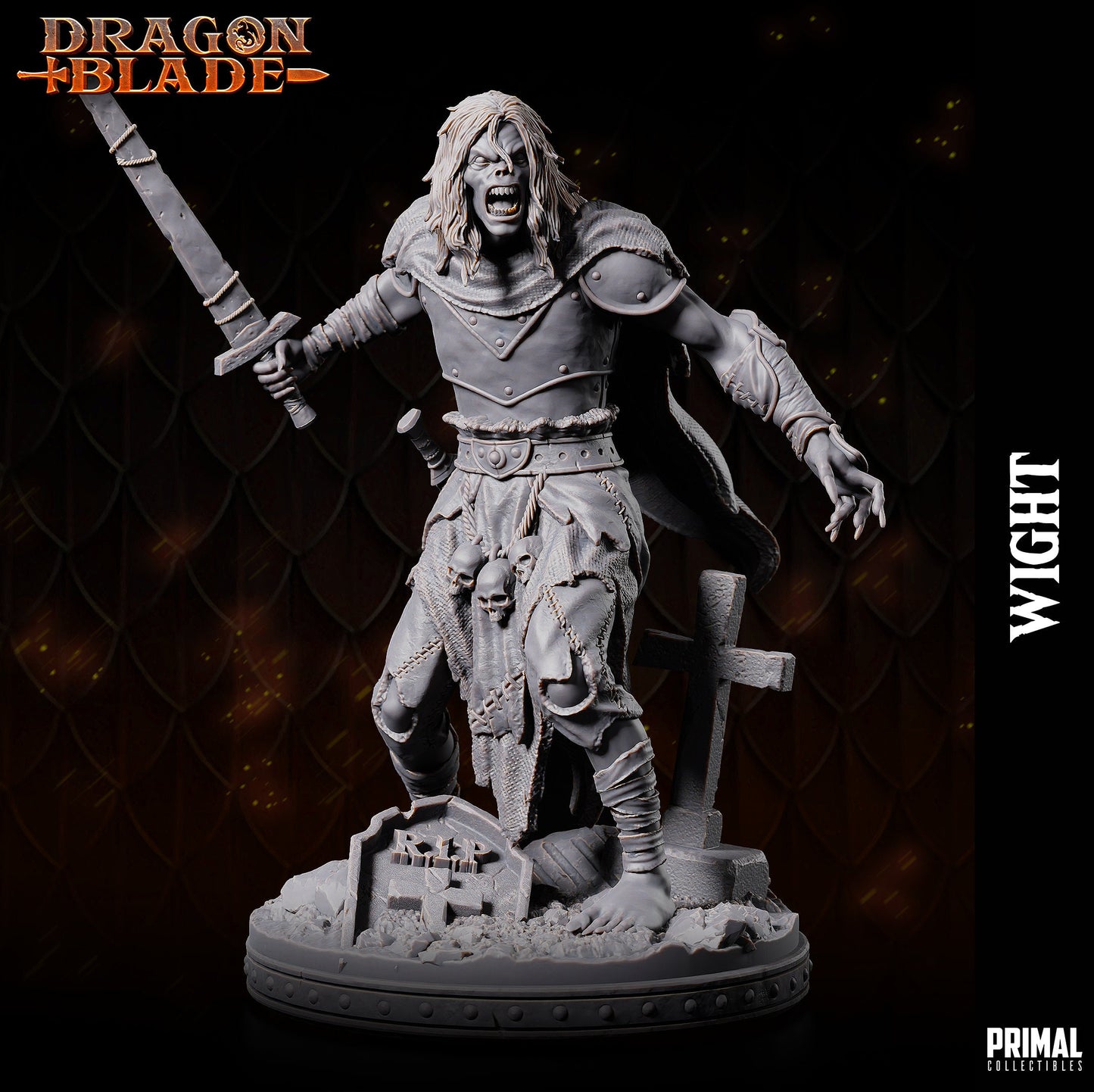 Wight 3 (32mm / 75mm) - Sculpted by Primal Collectibles