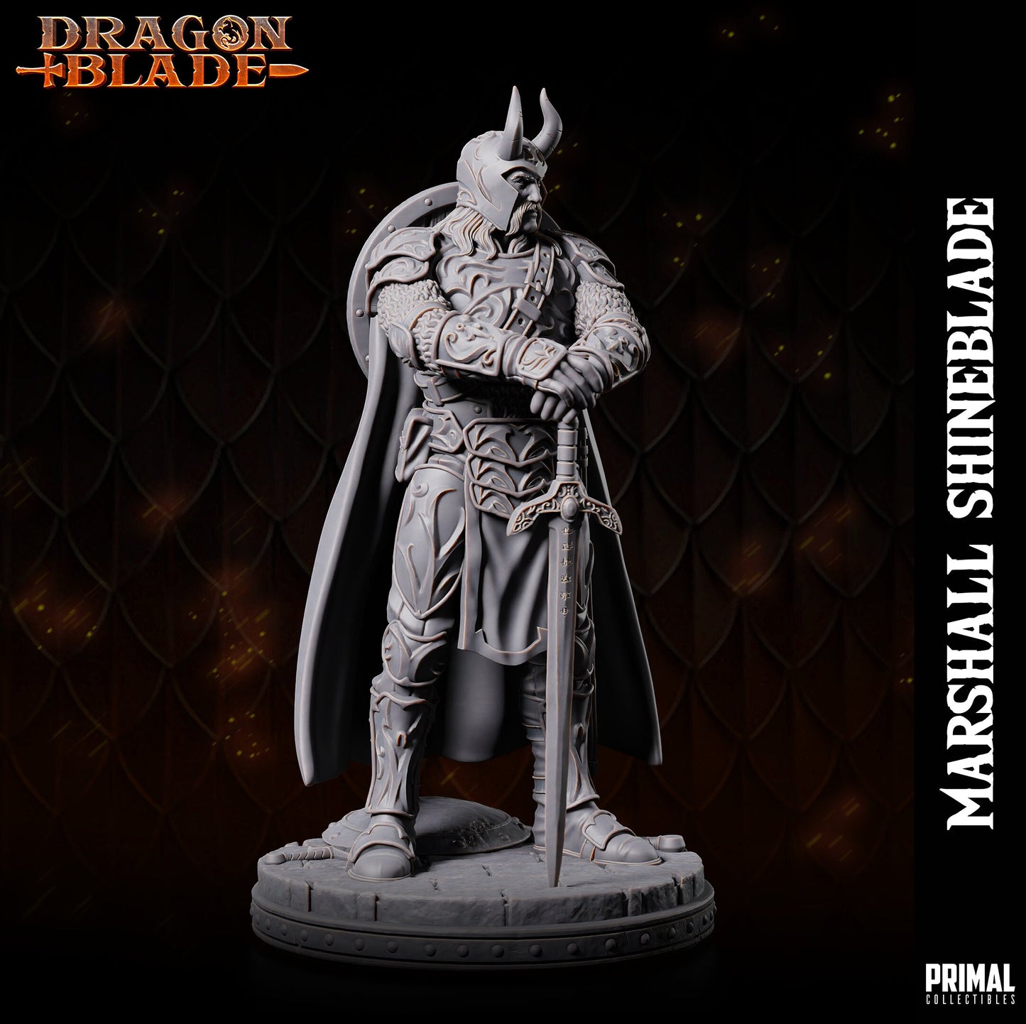Marshall Shineblade - Fighter Knight (32mm / 75mm / Bust) - Sculpted by Primal Collectibles