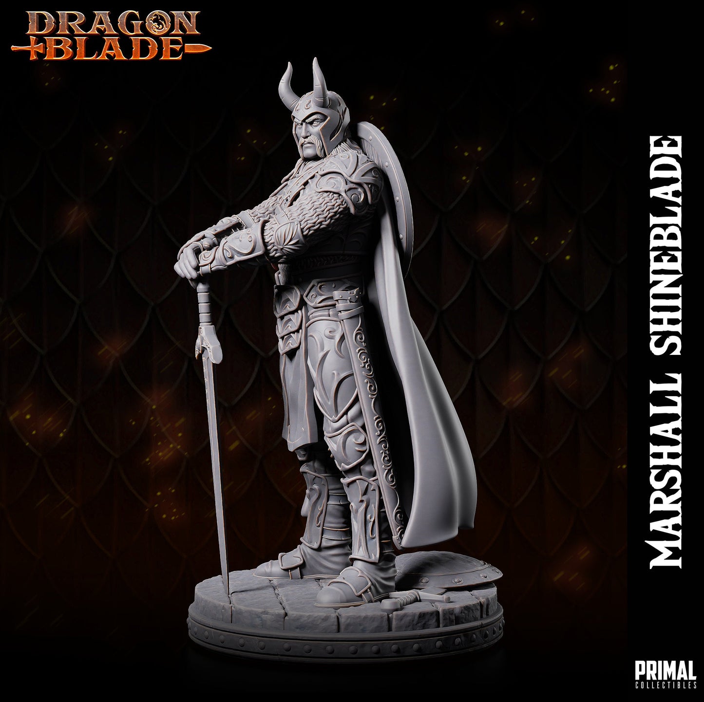 Marshall Shineblade - Fighter Knight (32mm / 75mm / Bust) - Sculpted by Primal Collectibles