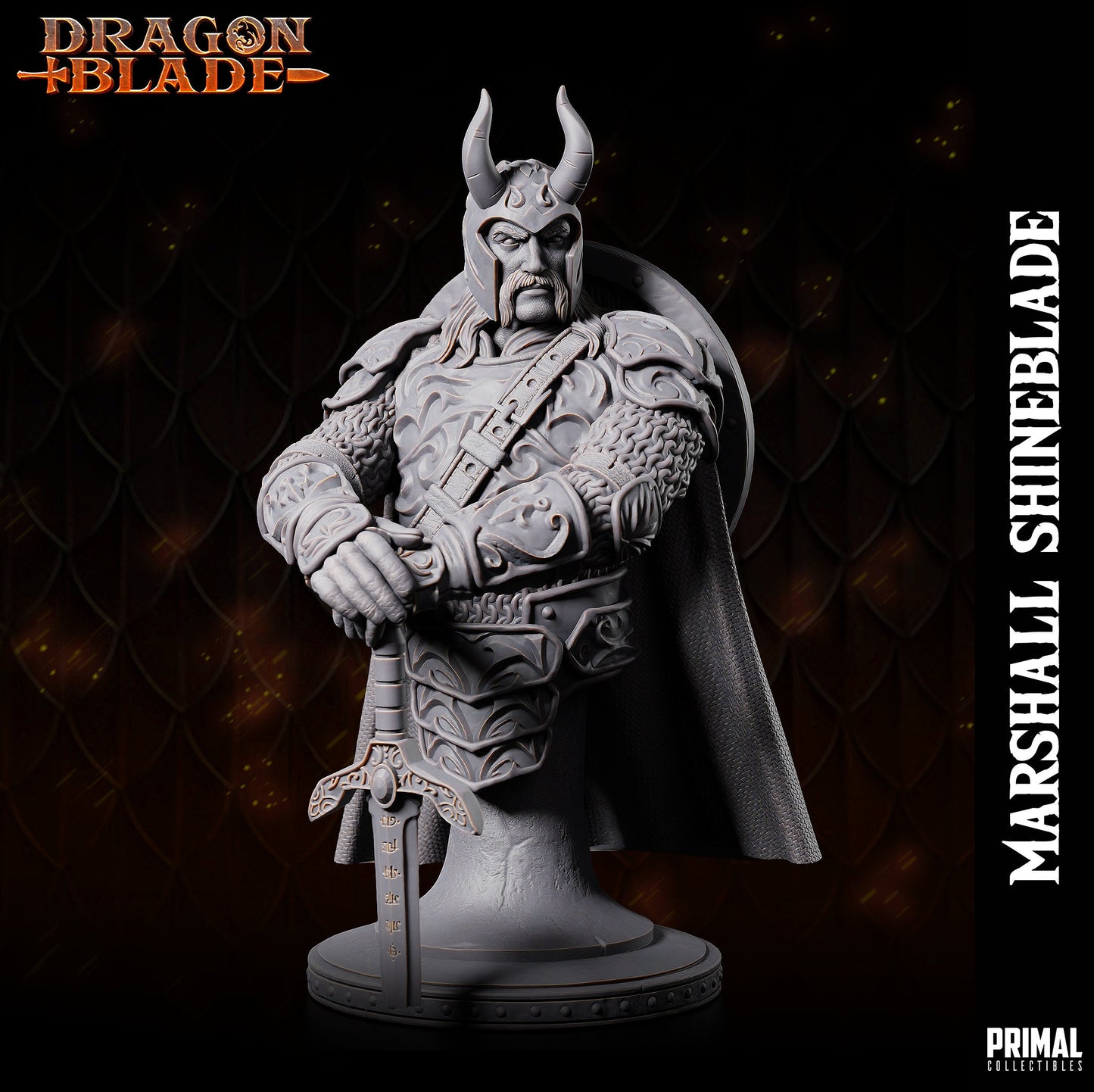 Marshall Shineblade - Fighter Knight (32mm / 75mm / Bust) - Sculpted by Primal Collectibles
