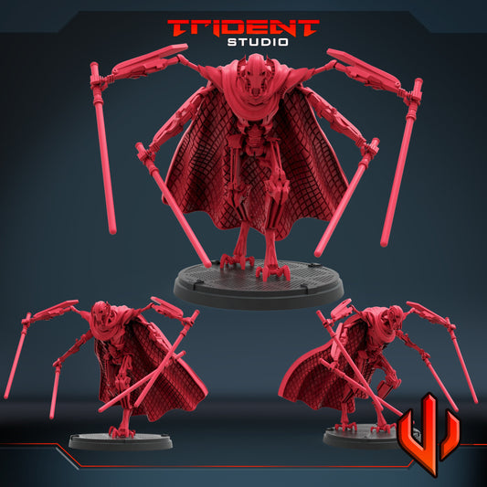 General Grievous B (Fan art sculpted by Trident Studio) (Crisis Protocol Proxy/Alternative)