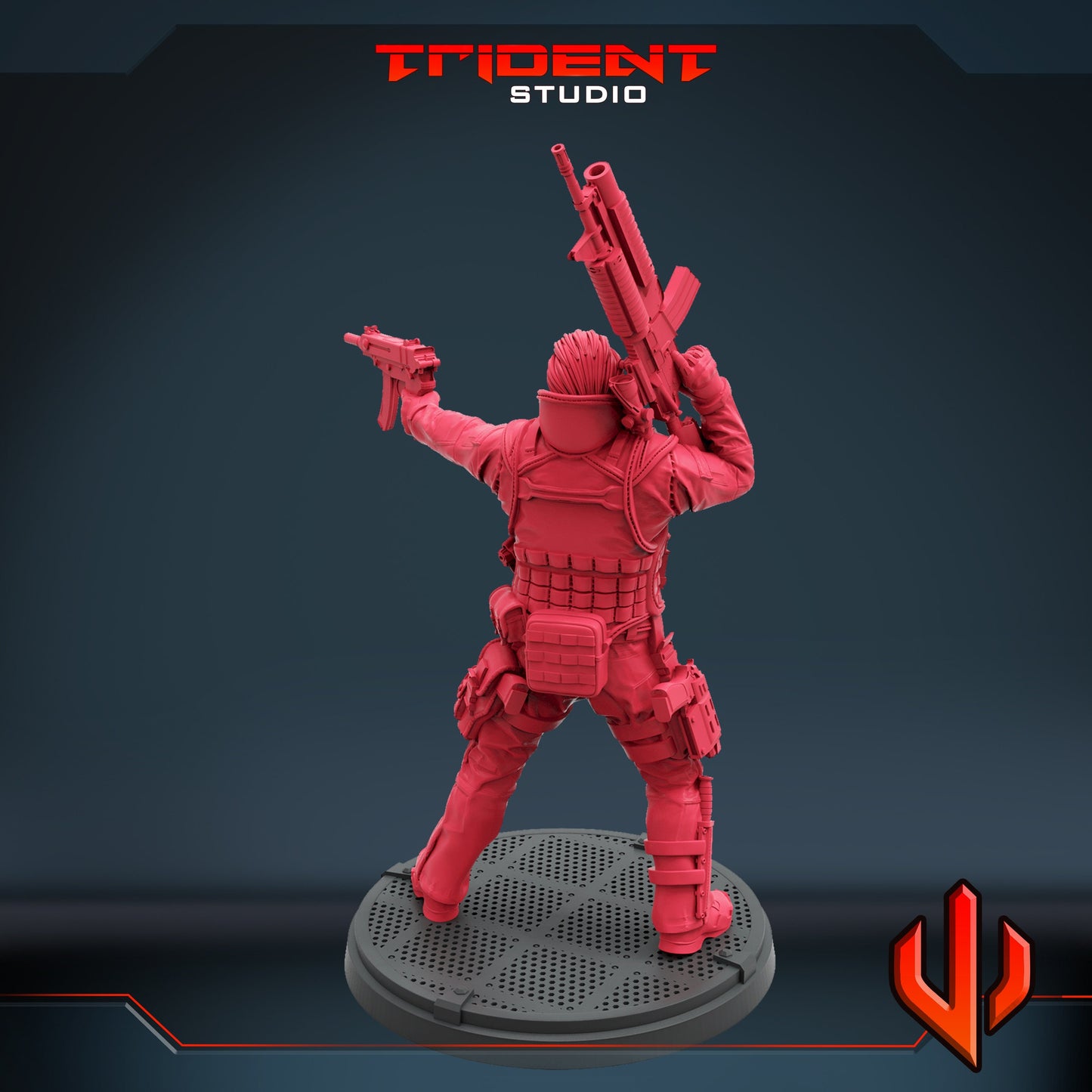 Punisher Warzone B (Fan art sculpted by Trident Studio) (Crisis Protocol Proxy/Alternative)