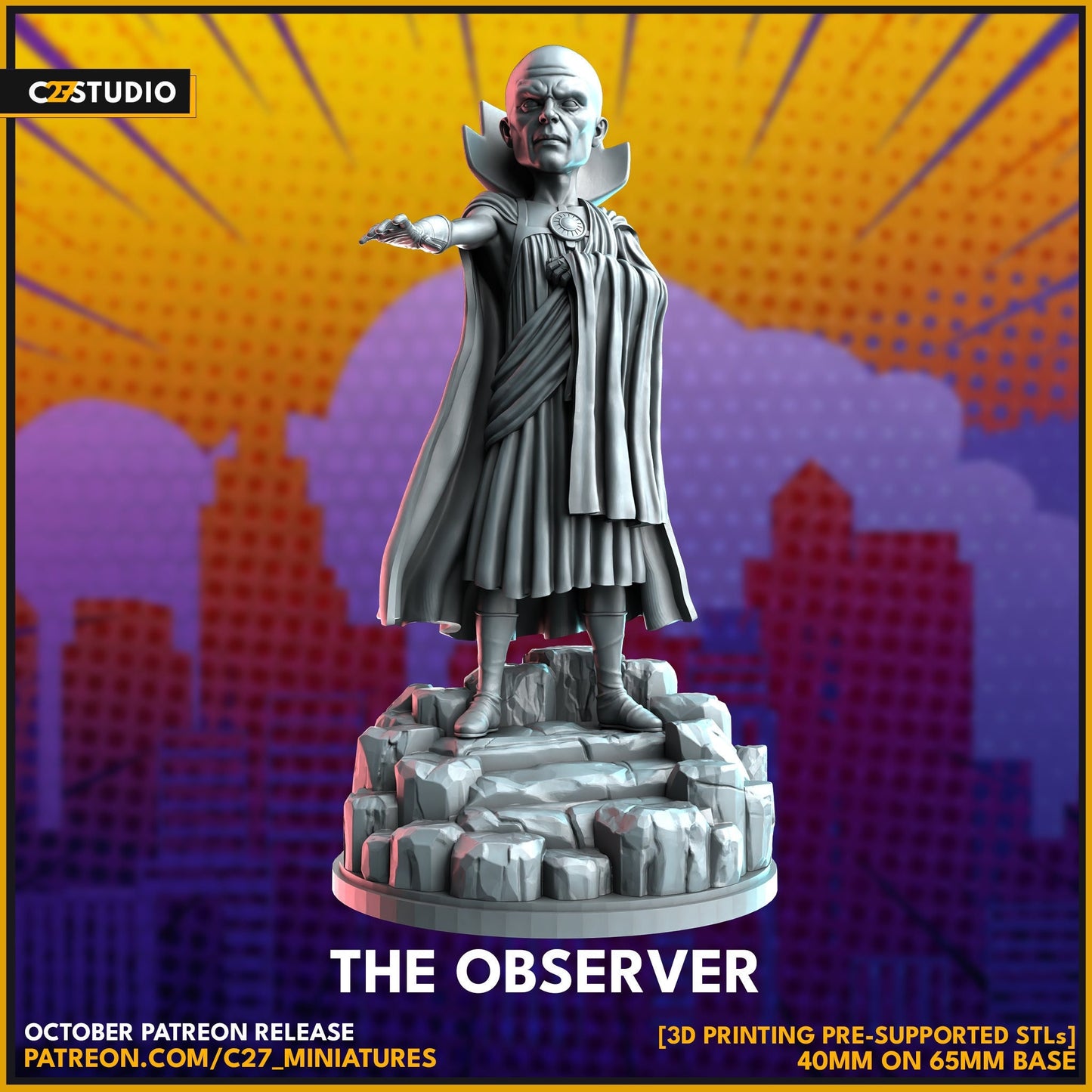 The Watcher / Observer 40mm miniature (sculpted by C27 collectibles) (Crisis Protocol Proxy/Alternative)