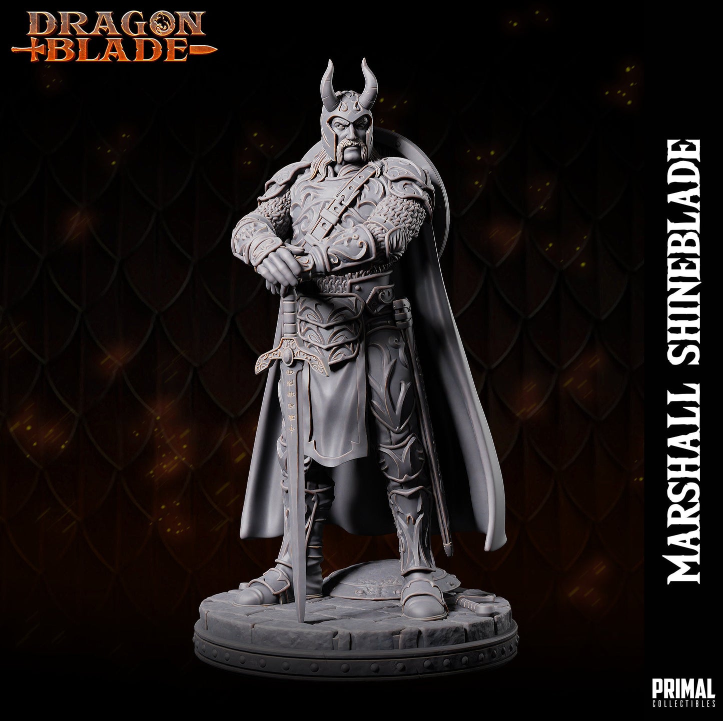 Marshall Shineblade - Fighter Knight (32mm / 75mm / Bust) - Sculpted by Primal Collectibles