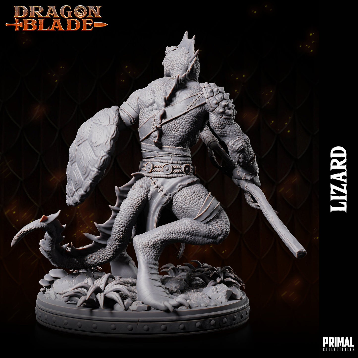 Lizardman 1 (32mm / 75mm) - Sculpted by Primal Collectibles
