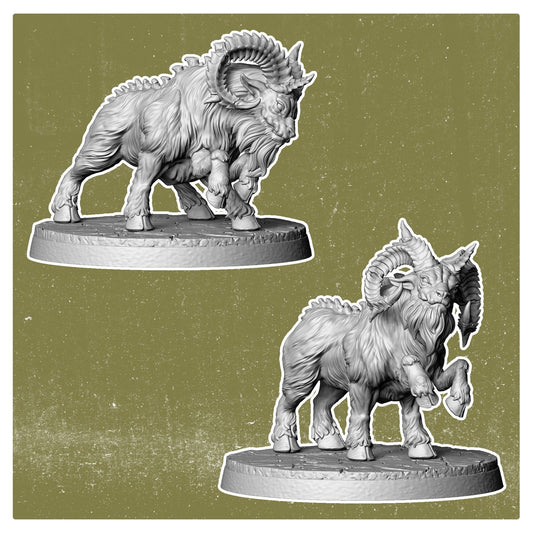 Ram x 2 - Wild Wasteland (Sculpted by Vermillion Miniatures)