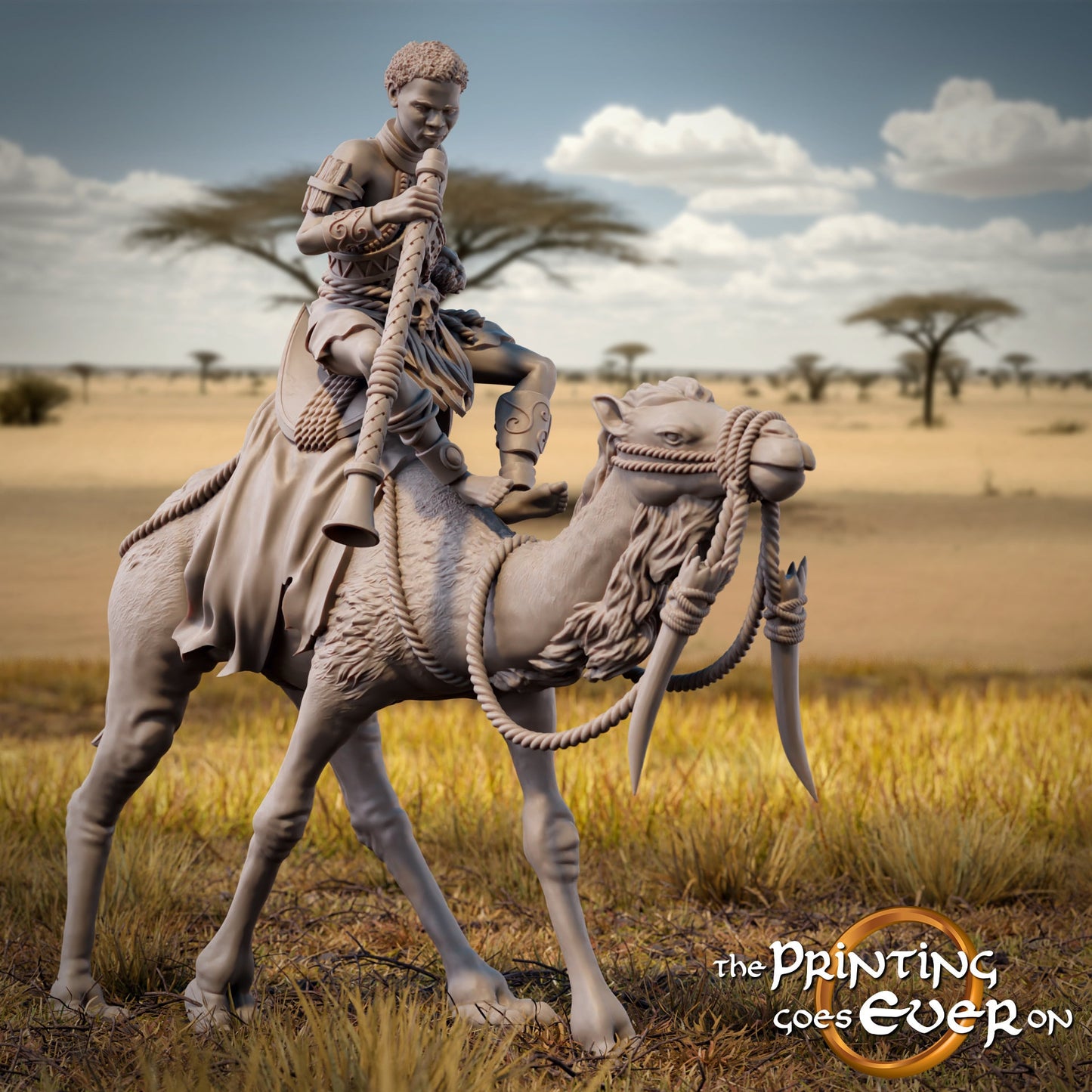 Camel Rider D (sculpted by The Printing Goes Ever On)