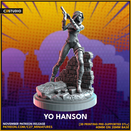 Black Widow / Yo Hanson 40mm miniature (Fan Art sculpted by C27 collectibles) (Crisis Protocol Proxy/Alternative)
