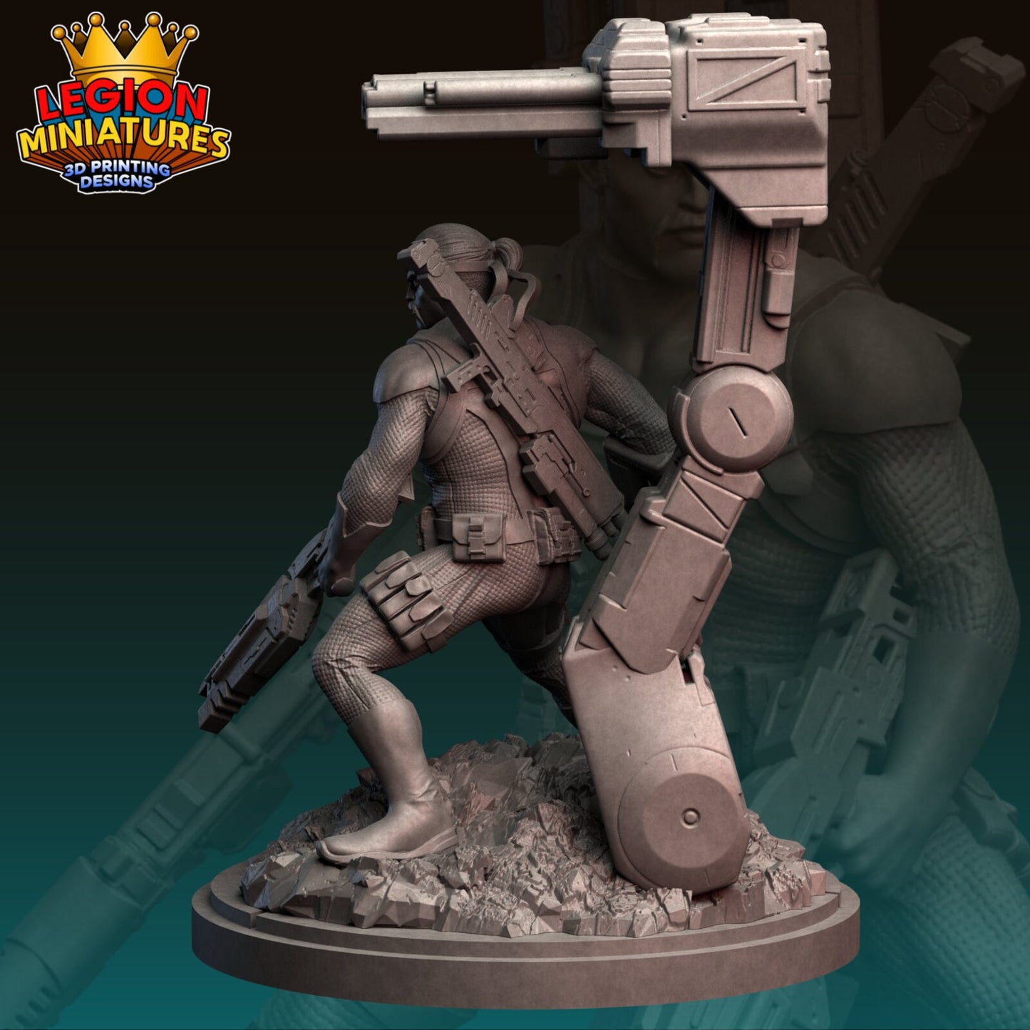 Forge Fan-Art 40mm Miniature (Sculpted by Legion Miniatures) (Crisis Protocol Proxy/Alternative)